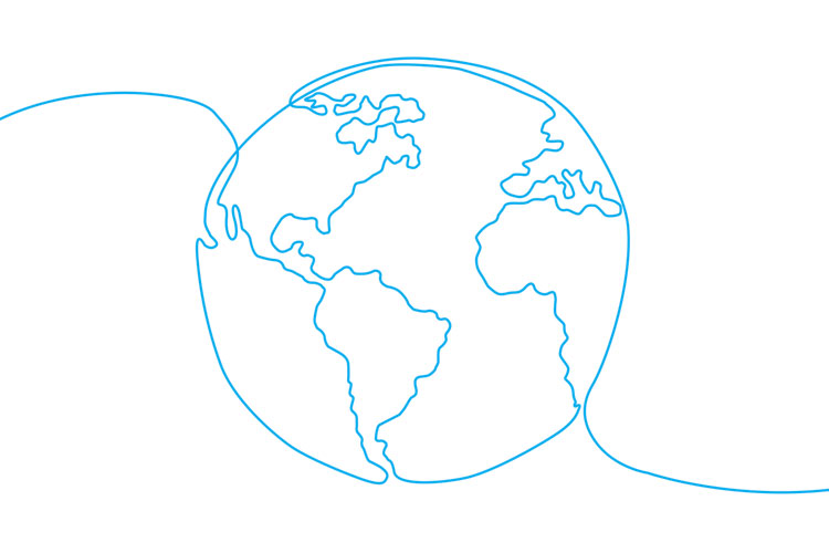 Graphic of a globe