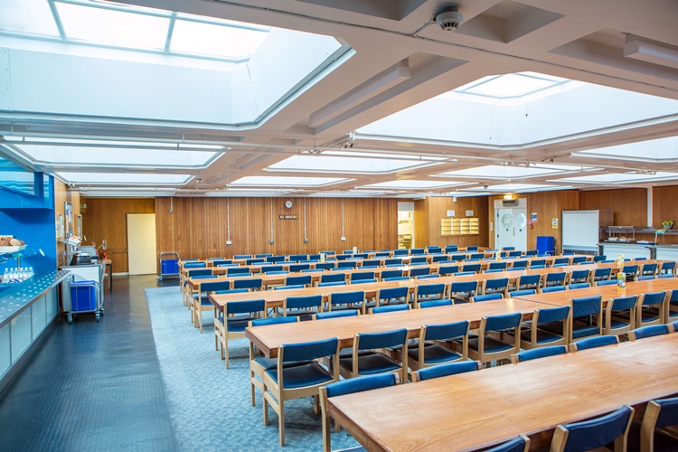 The dining room at Andrew Melville Hall.