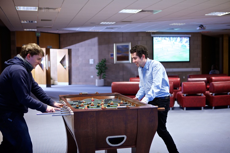 The games room at Agnes Blackadder Hall.