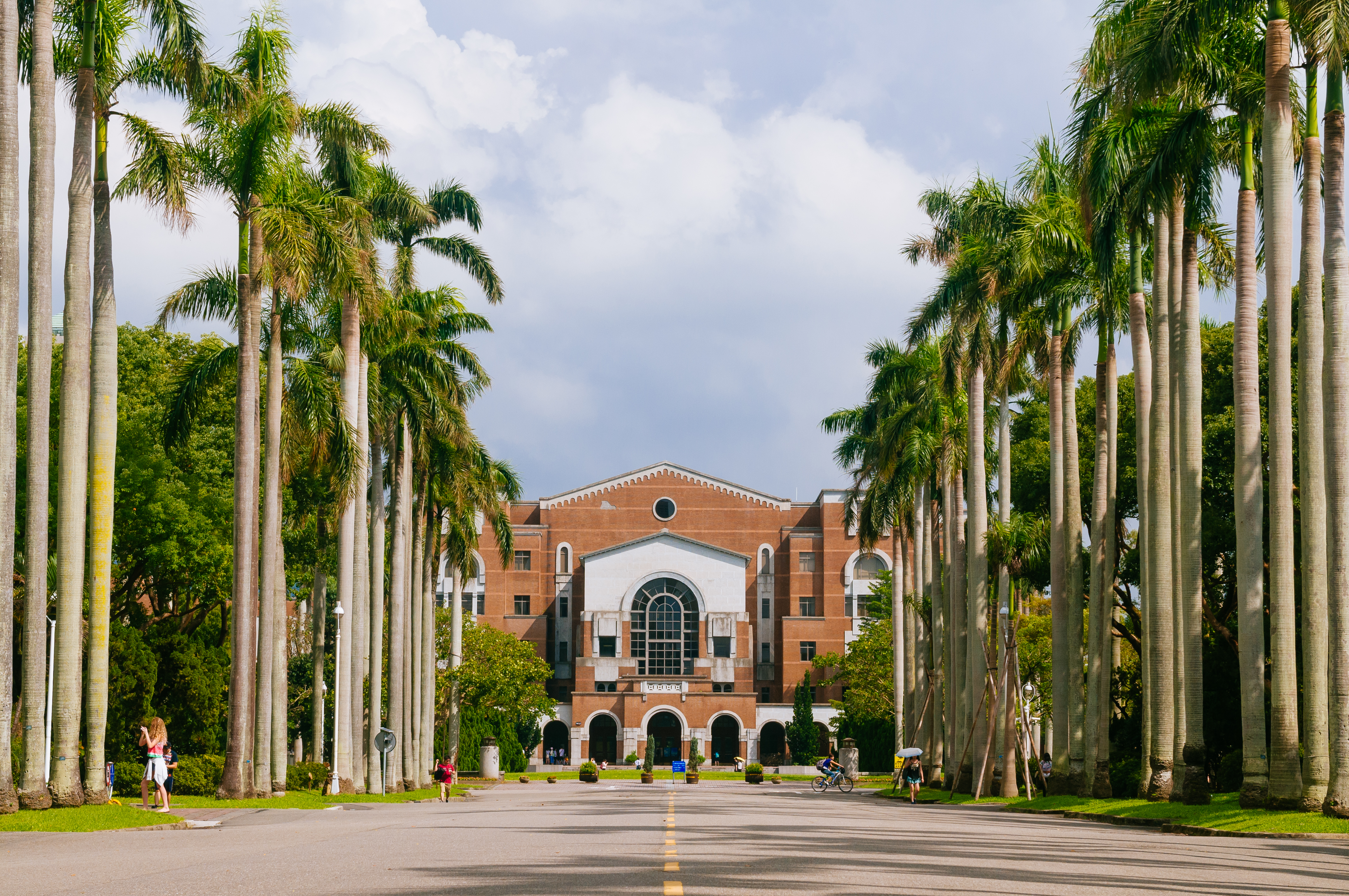 University building surrounded by trees