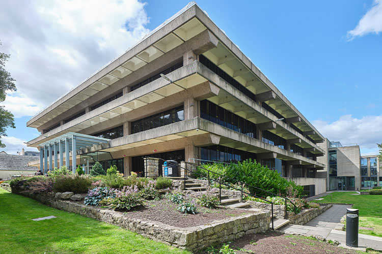 Outside of the Main Library building