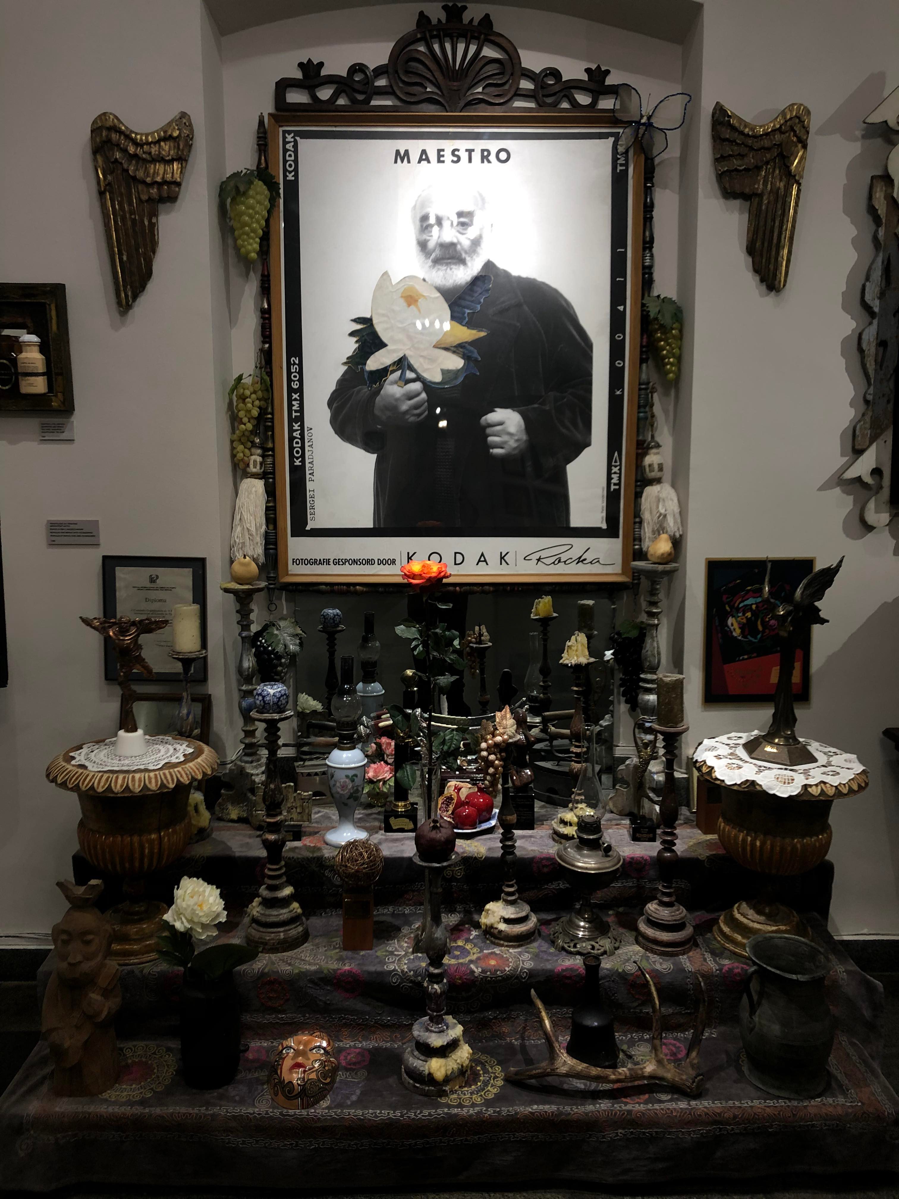 Commemorative shrine for Sergei Parajanov, Parajanov Museum, Yerevan (Credit: Elliot Seth Faber)