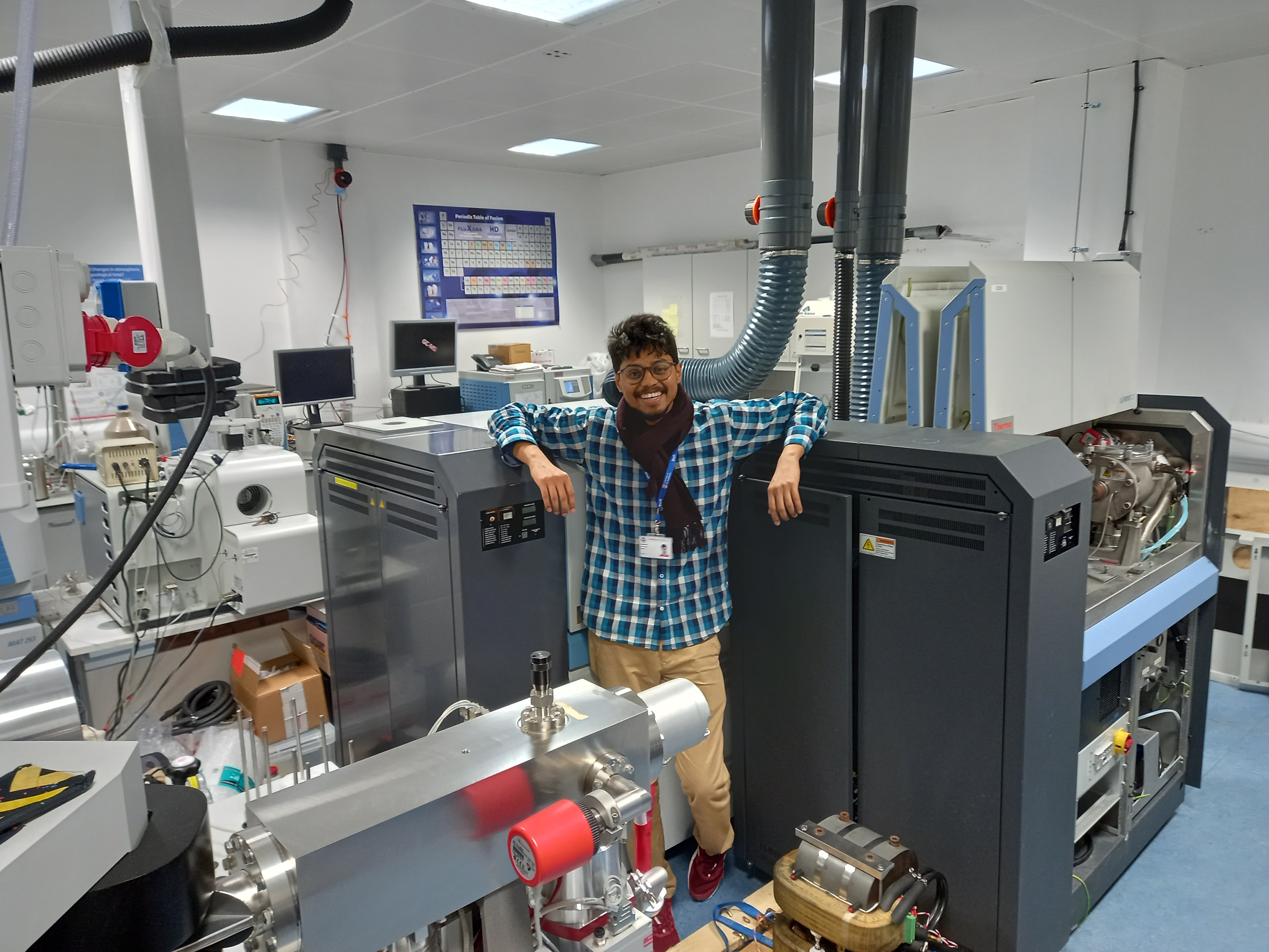 Abu Saeed Baidya in a mass spec lab