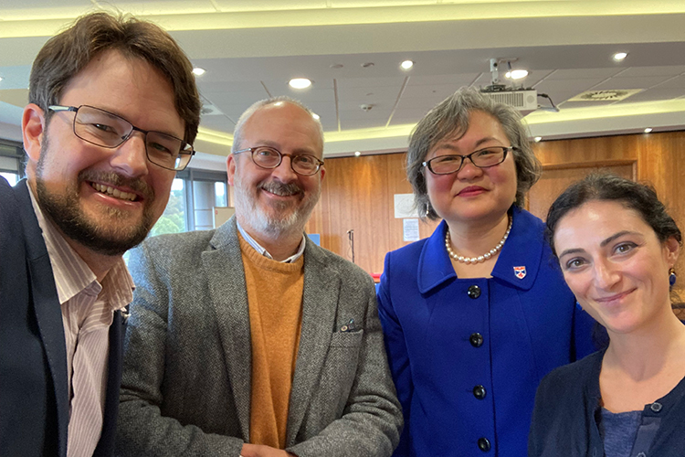 Dr Torsten Matzke, Interim School Manager, Professor Philip Roscoe, Director of Research, Helen Huang and Dr Giulia Giunti, Associate Lecturer and Careers Liaison