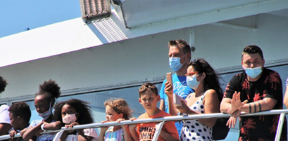 group on boat