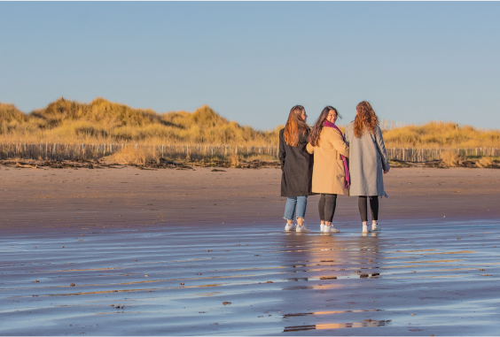 Students on west sands