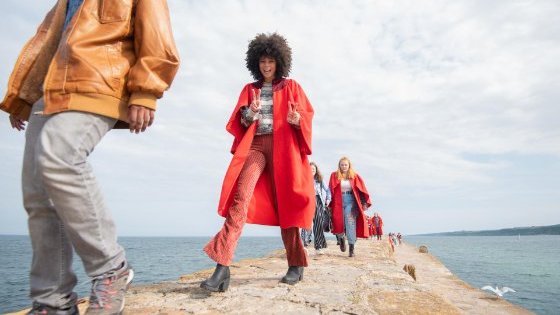 students on pier