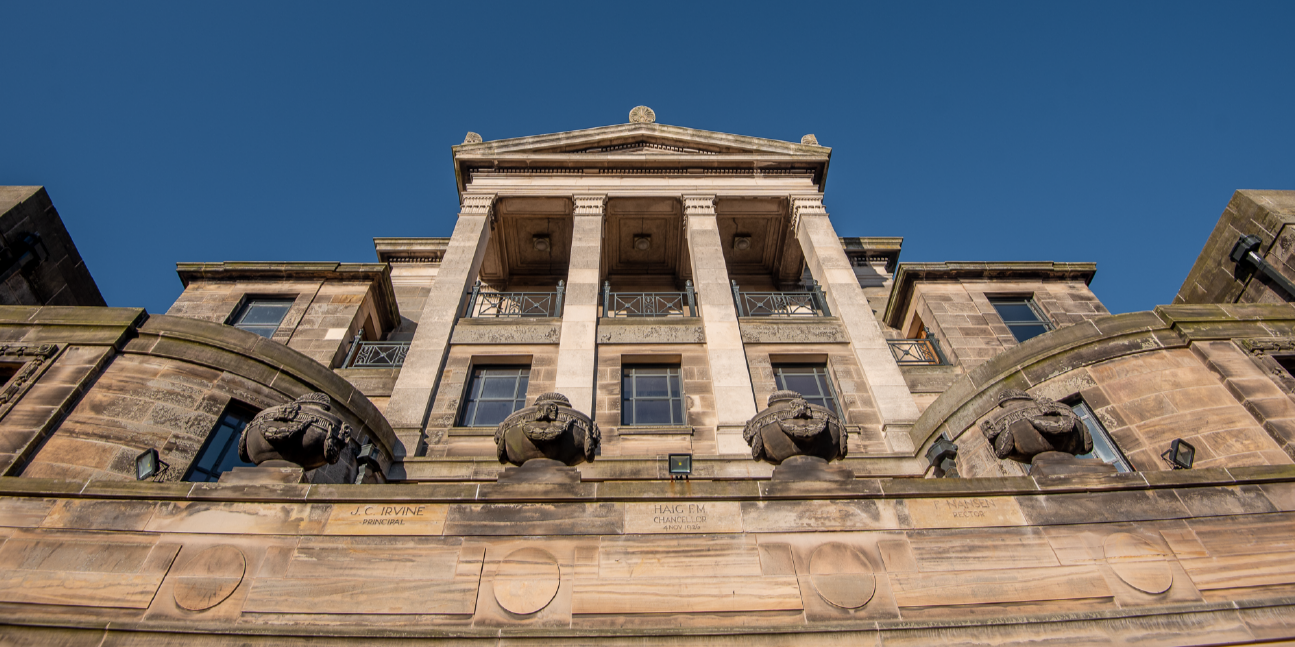 Grand building with columns