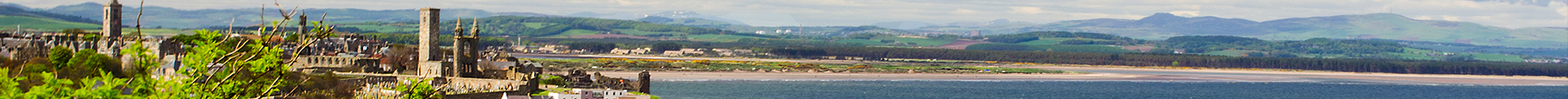 St Andrews skyline and view of Dundee