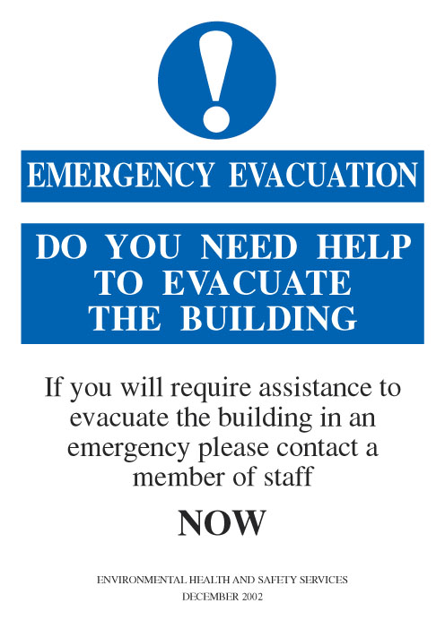 Evacuation sign