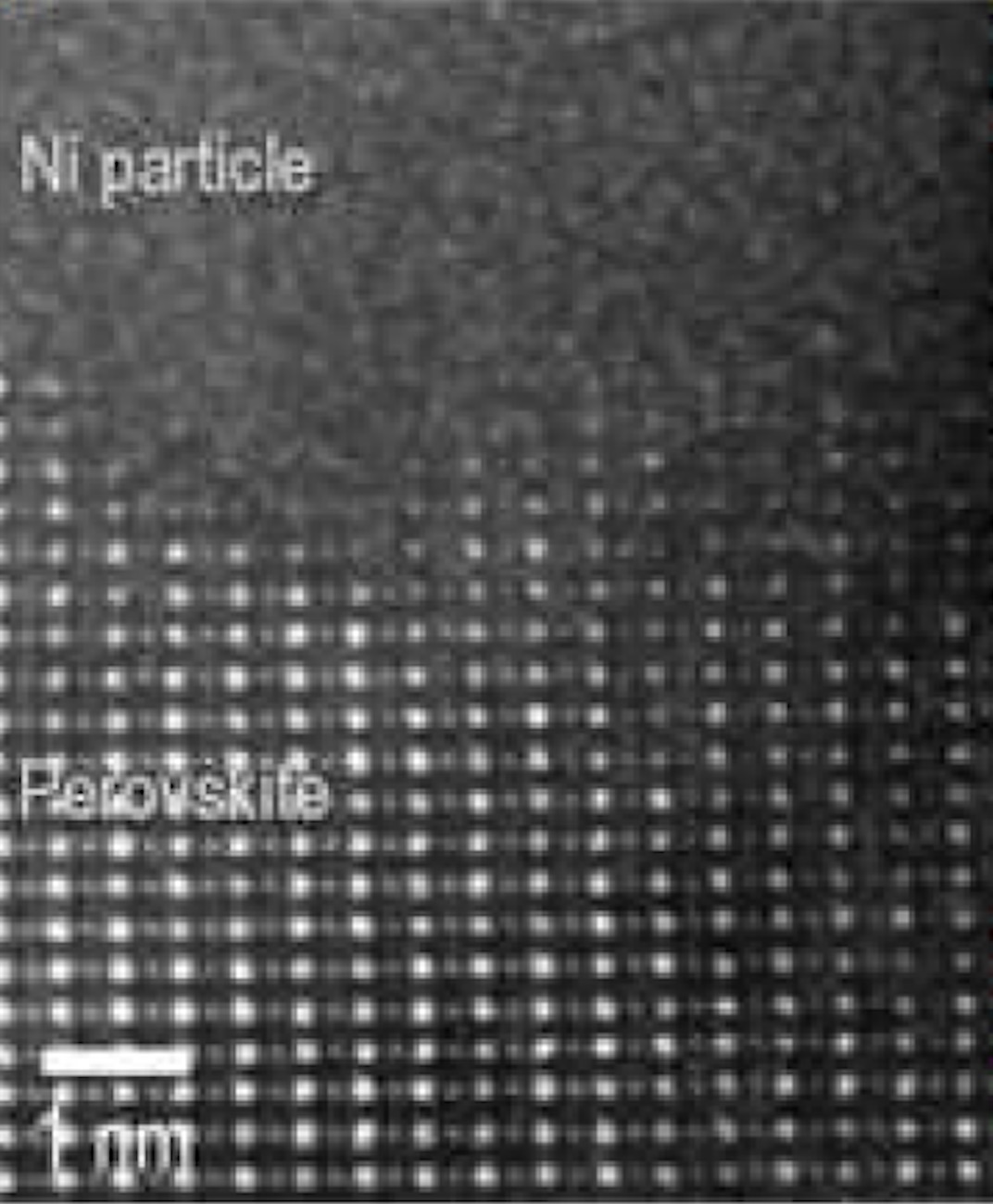 TEM image of an exsolved Ni particle